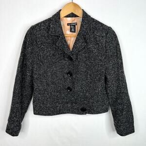 Alexandra Bartlett Dark Grey Tweed Jacket Size 4/XS